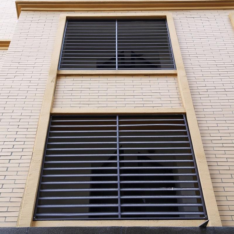 ZONRON customized Aluminum louver Vertical sunshade fixed Horizontal and vertical louvers modern style jalousie shutter