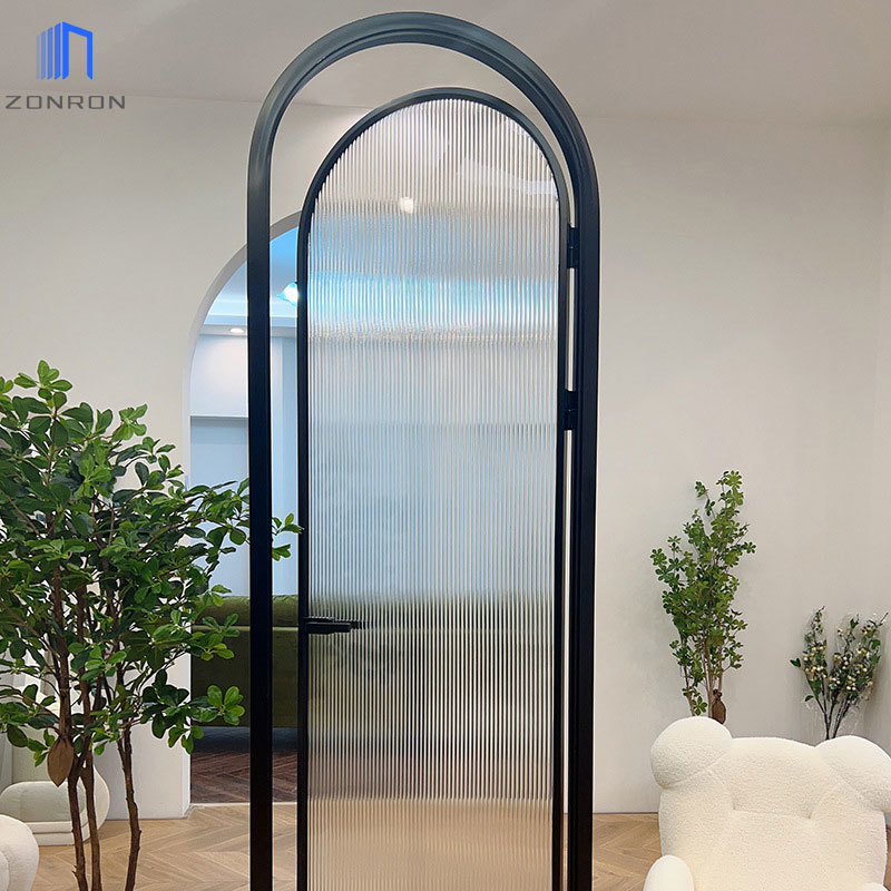 Zonron Custom Extreme Narrow Edge Vintage Arc Bathroom Tempered Glass Door