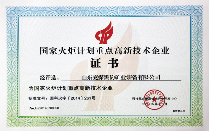 國家火炬計劃重點高新技術(shù)企業(yè)