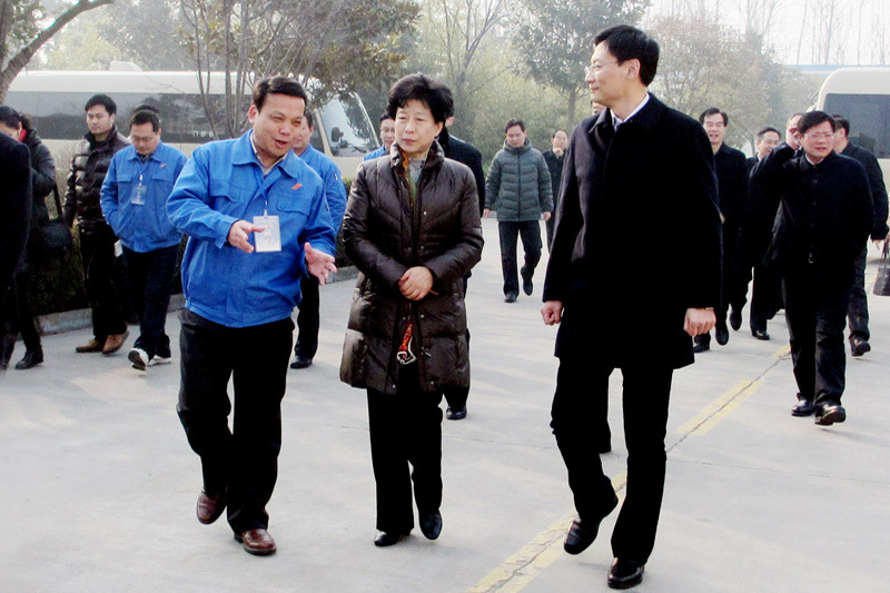Member of Jiangsu Provincial Standing Committee, the Secretary of Provincial Discipline Committee Hong Qiang at Huaxin