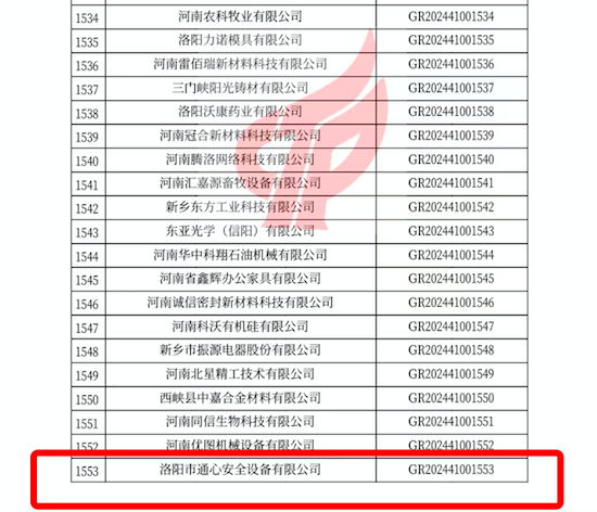 河南省認(rèn)定機(jī)構(gòu)證書(shū)編號(hào)GR202441001553