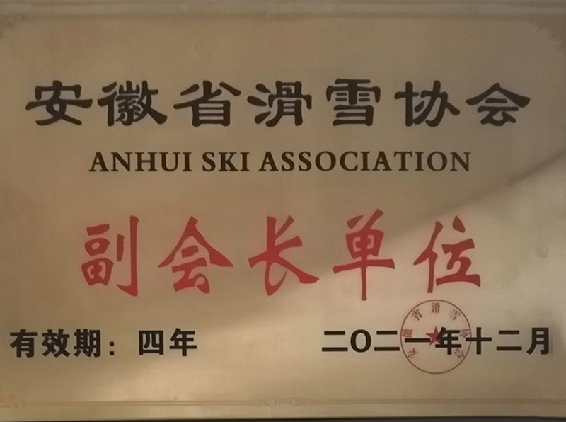 安徽省滑雪协会副会长单位