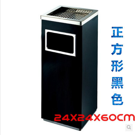 不锈钢垃圾桶酒店大堂立式烟灰缸桶座地果皮桶圆形方形带内桶z 不锈钢圆形2561 带内桶
