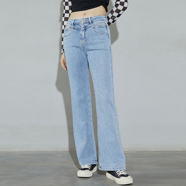 Spring new fashion high-waisted micro-pull pants open-ended women's pants and jeans