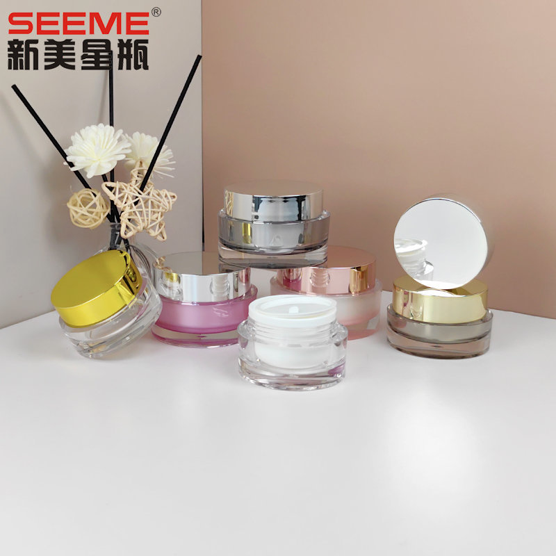 Round shape cream jar with monolayer cap