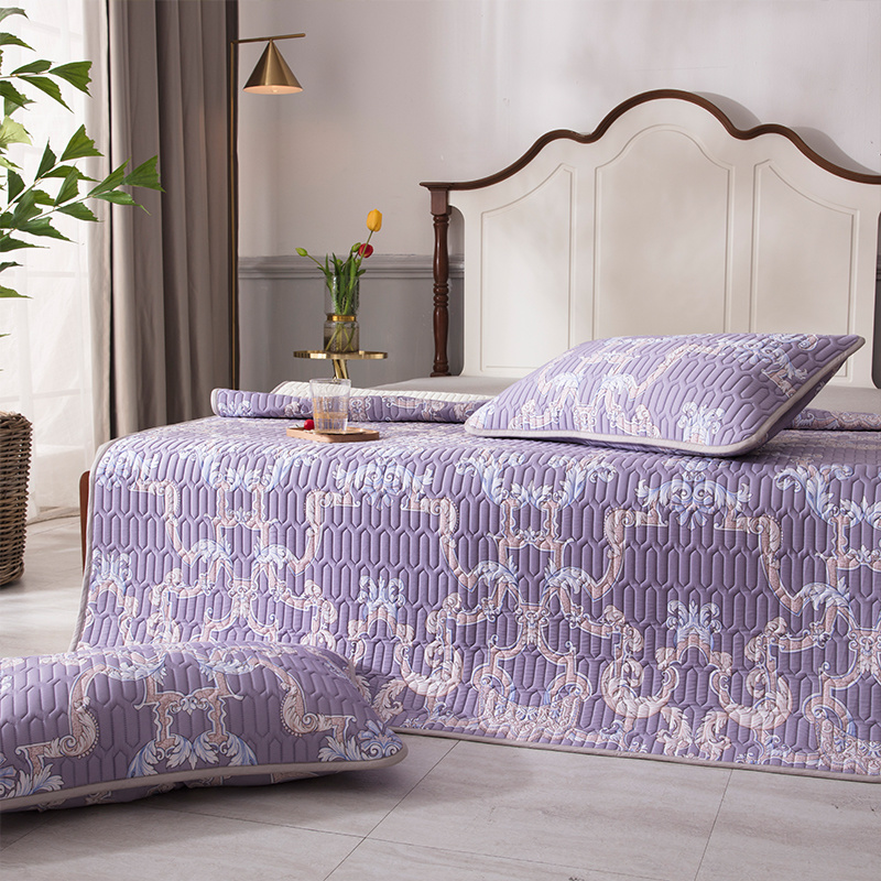 Decorative Natural Latex Purple Tencel  Sleeping Cooling Mattress