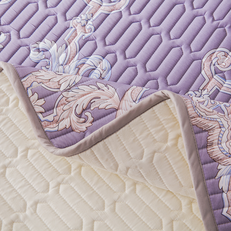 Decorative Natural Latex Purple Tencel  Sleeping Cooling Mattress
