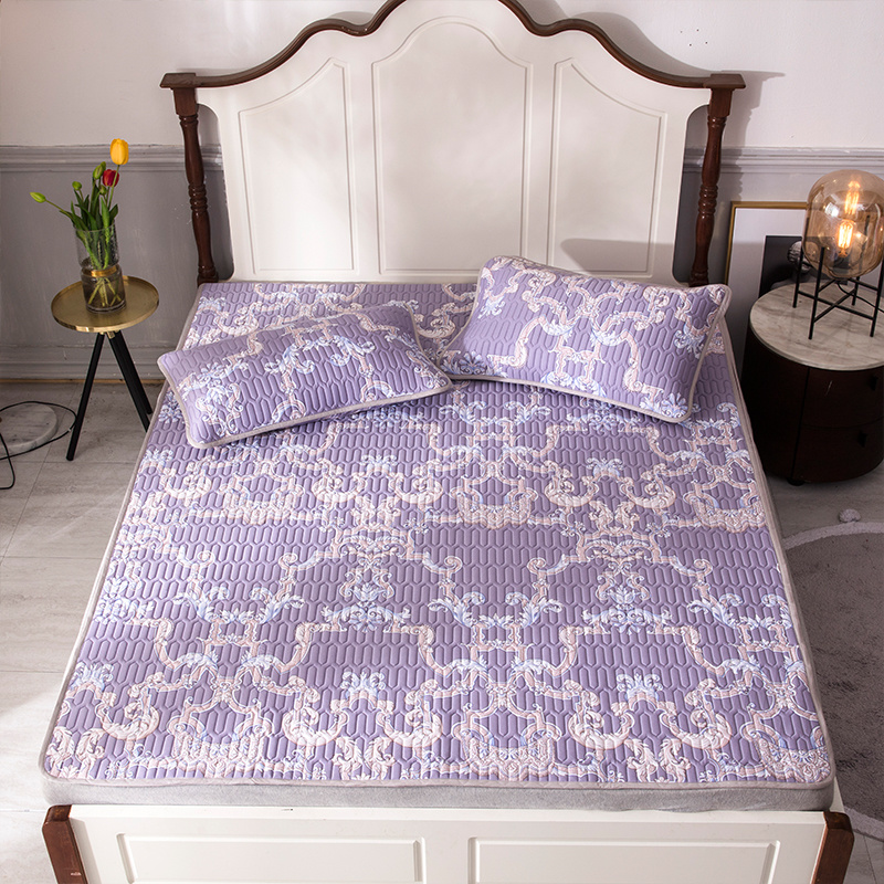 Decorative Natural Latex Purple Tencel  Sleeping Cooling Mattress