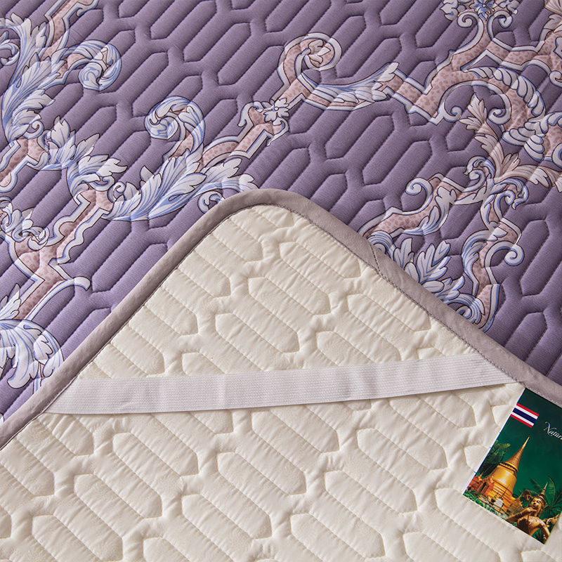 Decorative Natural Latex Purple Tencel  Sleeping Cooling Mattress