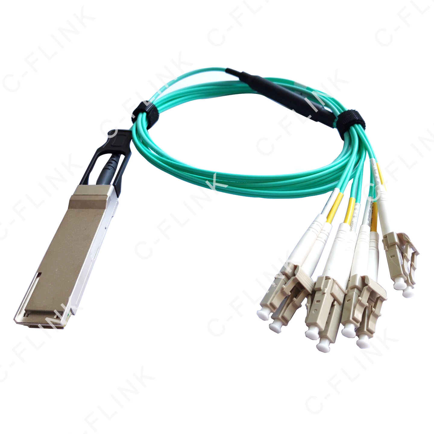 40G QSFP+ to 8LC（4LC Full Duplex ）AOC Optical Cable