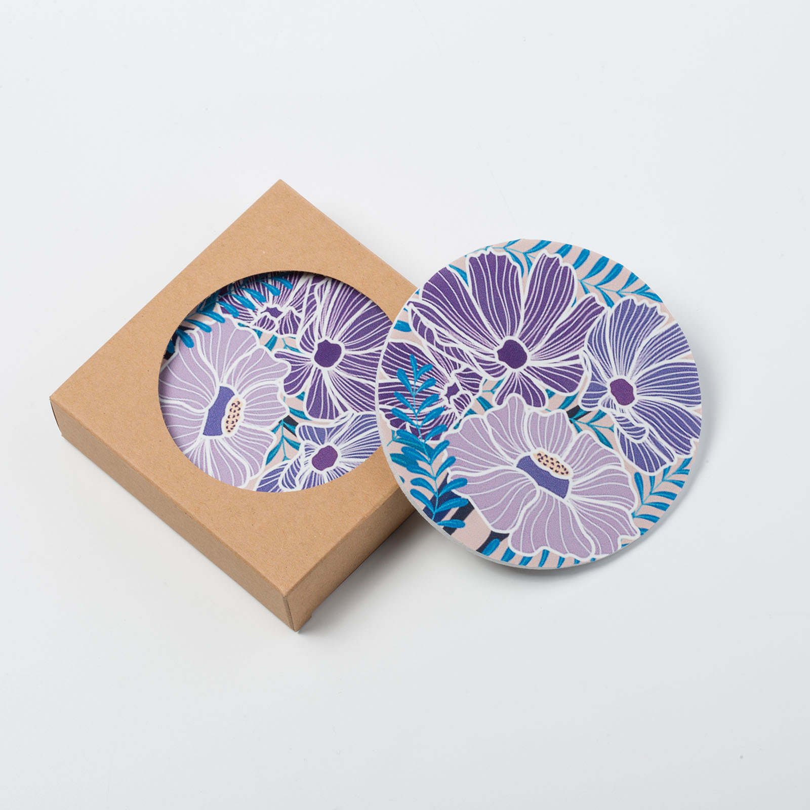 Sannyic Set of 6 Felt Coasters 4x4 inches