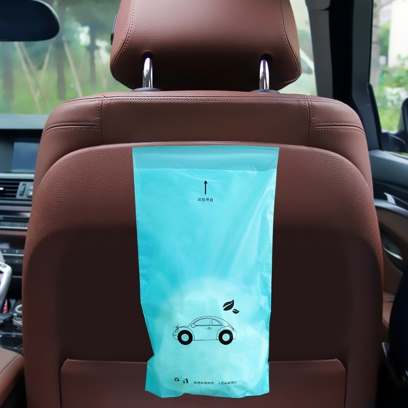 Sannyic Disposable Self-Adhesive Car Biodegradable Trash Rubbish Holder Garbage Storage Bag For Auto Vehicle Office Kitchen
