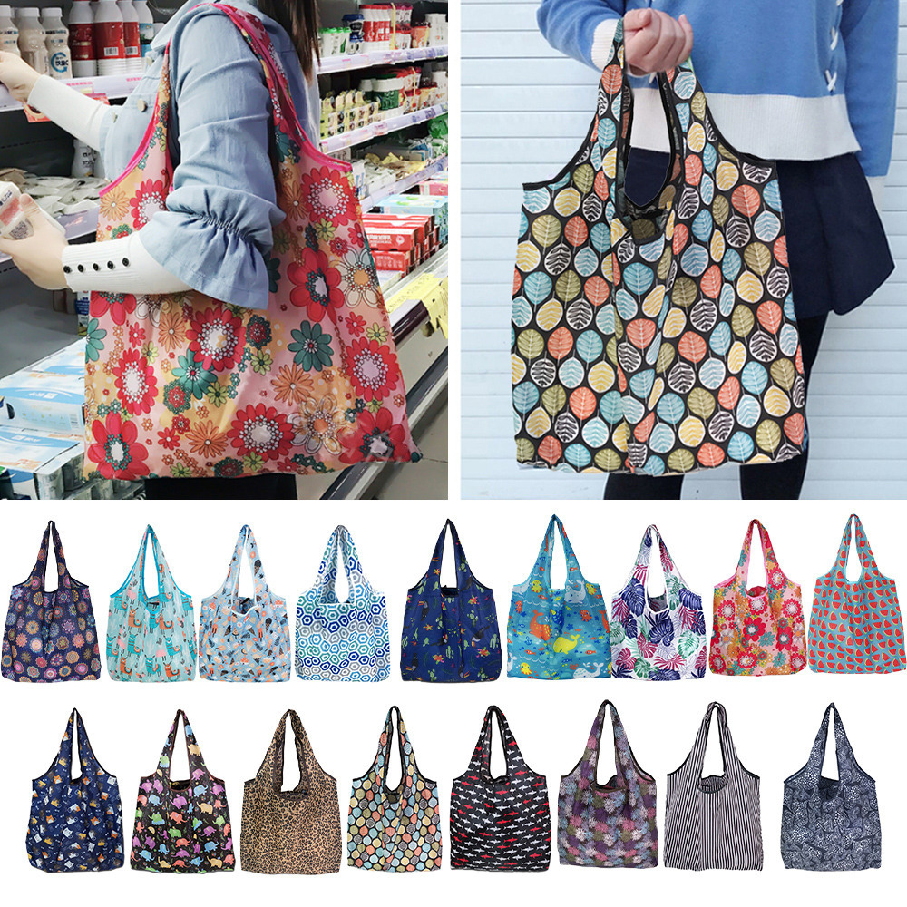 Sannyic Large Shopping Bag Reusable Eco Bag Grocery Package Beach Toy Storage Bags Shoulder Shopping Pouch Foldable Tote Pouch Package