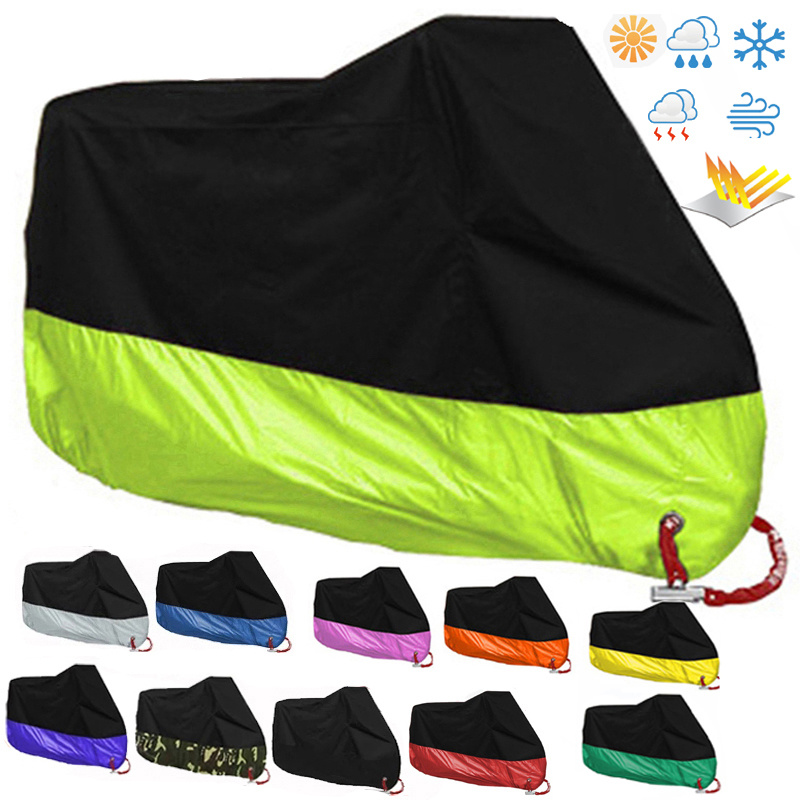 Sannyic Motorcycle Cover Waterproof All Season Dustproof UV Protective Outdoor Indoor Scooter Wear-resistant Fabric Motorbike Cover