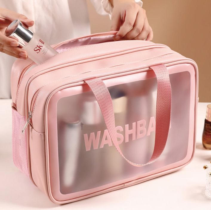 Women Portable Travel Wash Bag Female Transparent Waterproof Makeup Storage Pouch Large Capacity Cosmetic Organizer Beauty Case