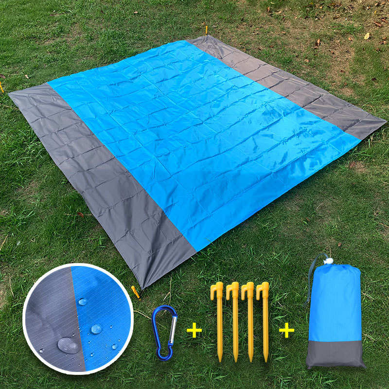 Sannyic 200x210cm Pocket Picnic Waterproof Beach Mat Sand Free Blanket Camping Outdoor Picknick Tent Folding Cover Bedding