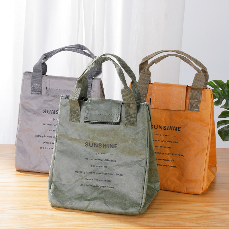 Sannyic Lunch Bag Waterproof Insulation Bag Lengthen and Thicken Aluminum Foil Handbag Large Capacity Lightweight Bento Storage Bag