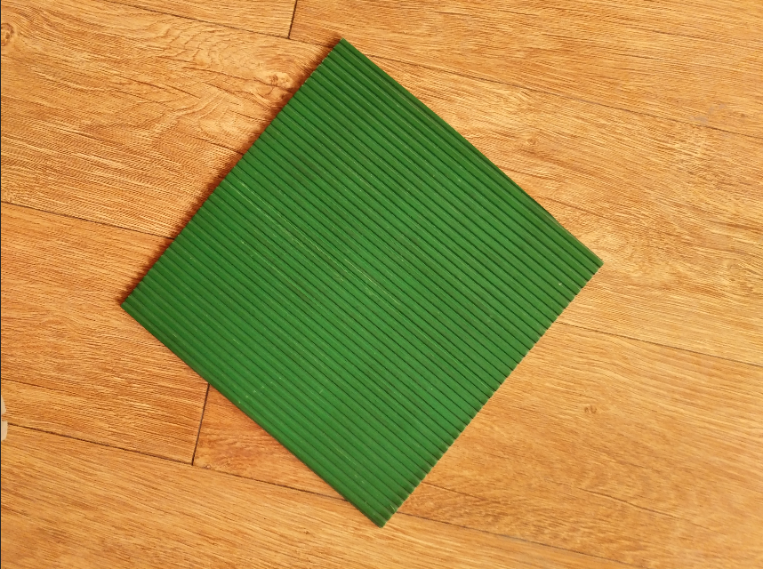 Green striped rubber sheet