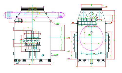 Exhaust device of 330MW steam turbine generator unit