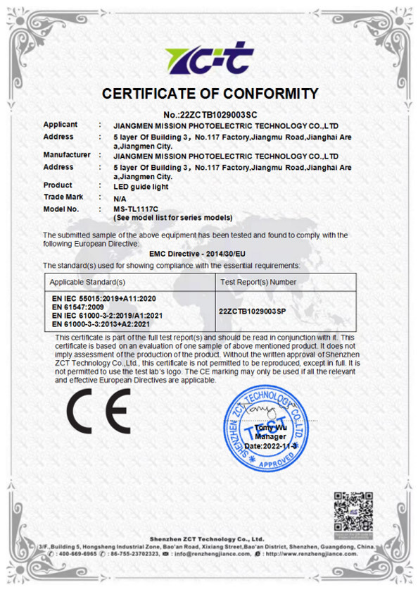 Certificate of conformity 6