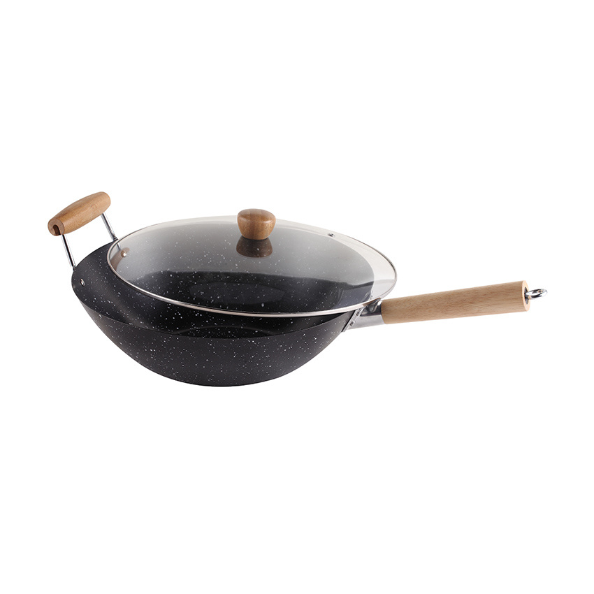 35cm Spun Wok with Lid