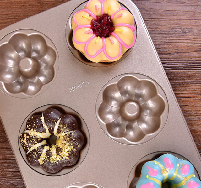 6 Cavity Donut Mold YC80165