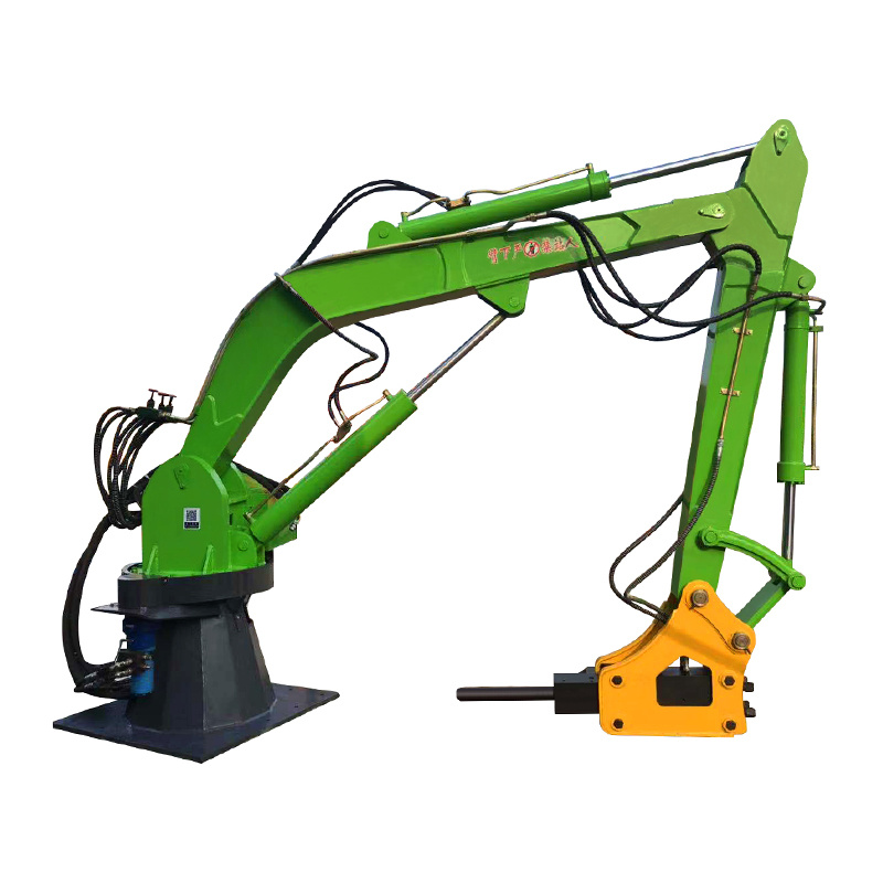 Electronically controlled hydraulic crushing mechanical arm