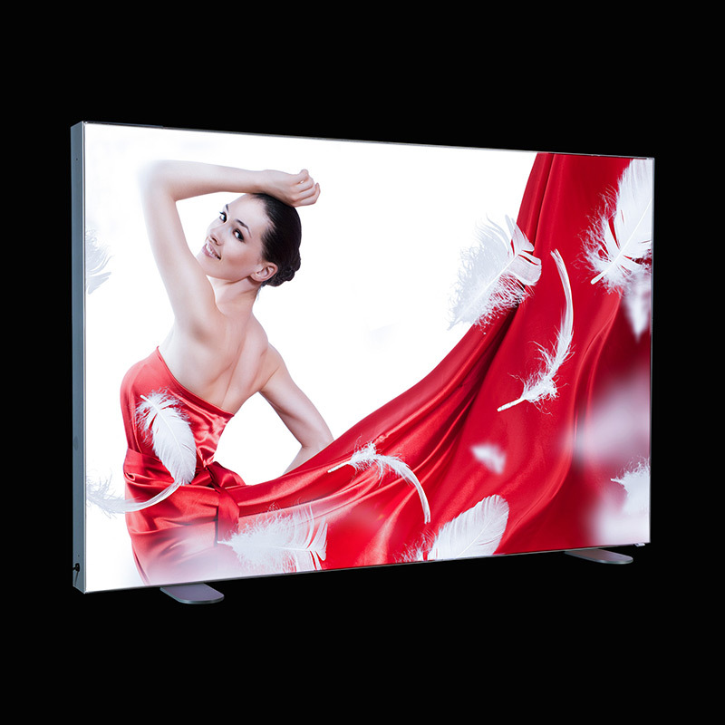 Frameless fabric led light box