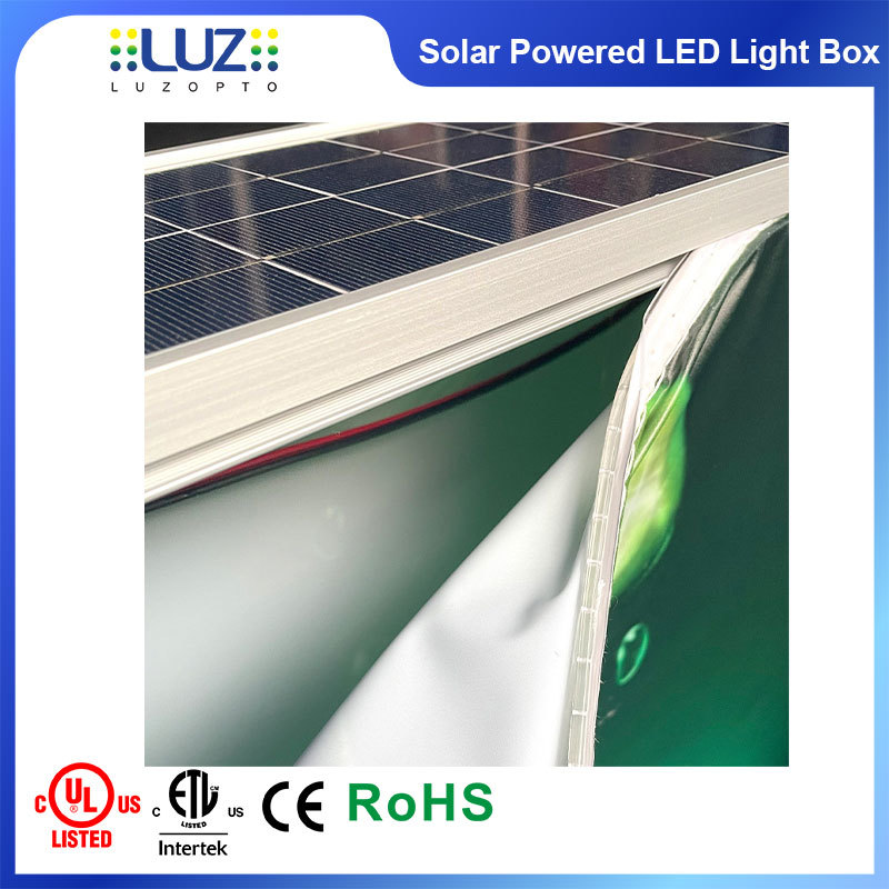Solar Powered LED Light Box - Waterproof and SEG Double Sided Edgelit Frames