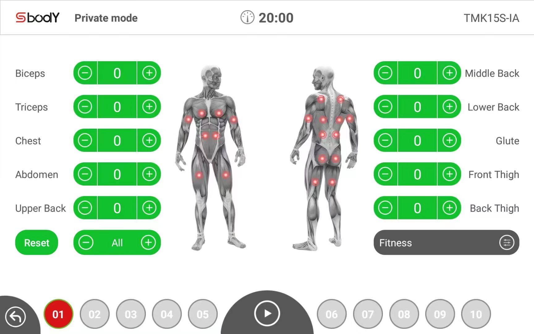 Classic Wireless EMS set with Tablet, Wireless Training Suit  MD-K15