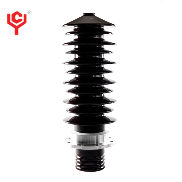 Flange-type transformer bushing