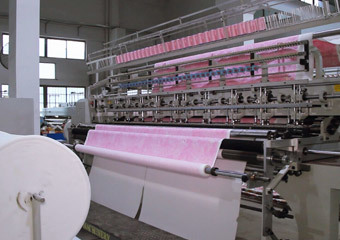 Cheap CS128 shuttle type lock stitch multi needle quilting machine factory
