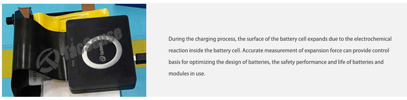 Single cell and battery module expansion force detection