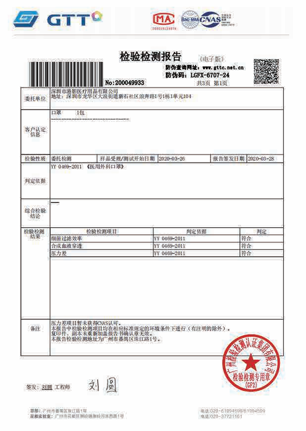 檢測報告