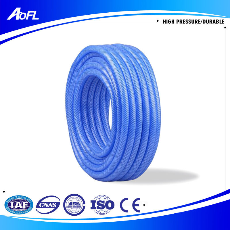 High-pressure knitted fiber reinforced PVC hose