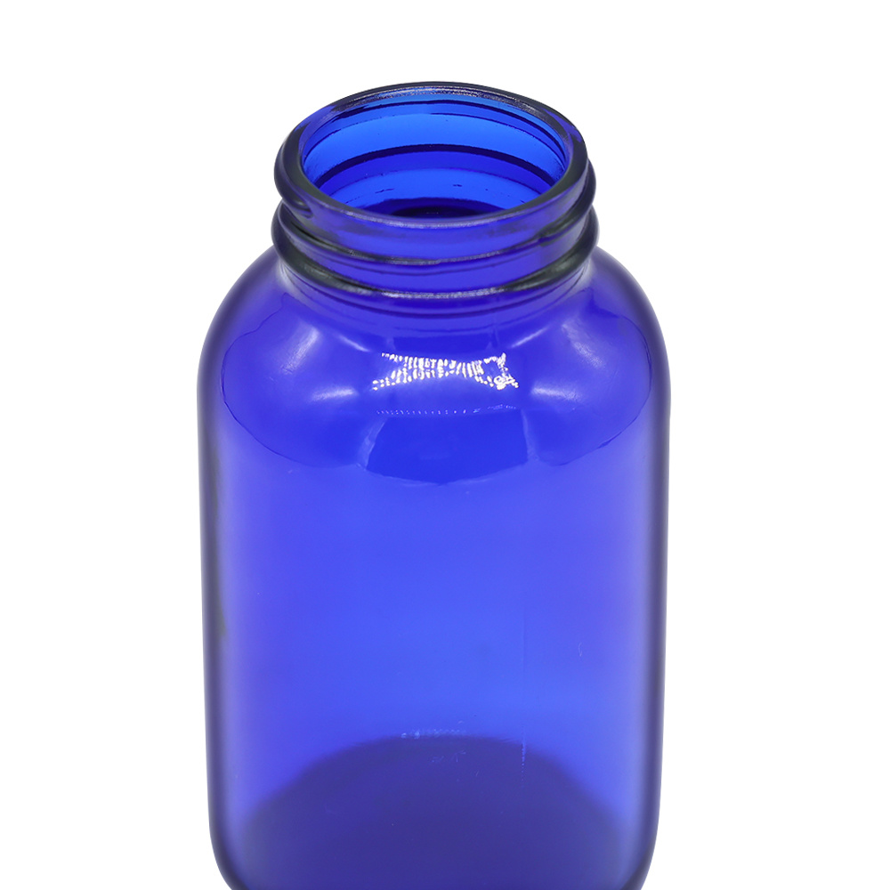 Cobalt Blue Tablet Glass Bottles with Wide MouthBaotou KONRE Pharma Glass Moulded Glass