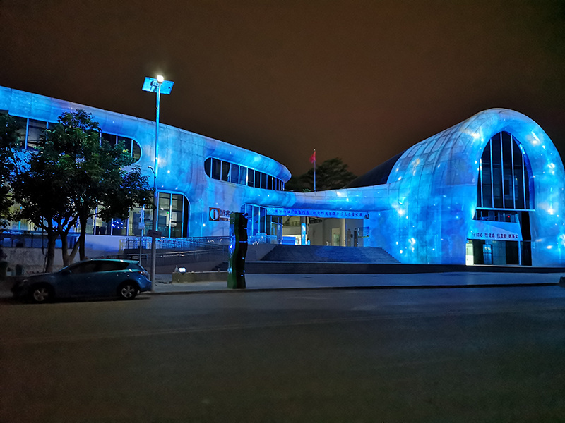 廣西梧州游客中心投影燈外墻亮化