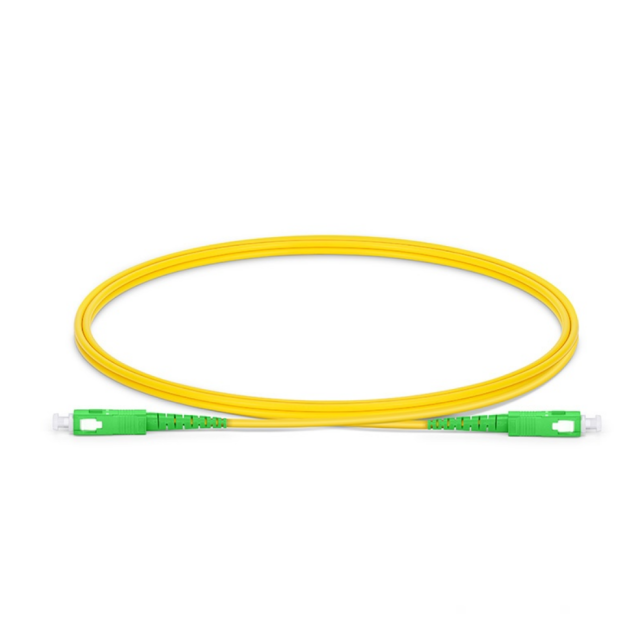 SC/APC to SC/APC Simplex OS2 Single Mode 2.0mm Tight-Buffered Patch Cord 1 meter