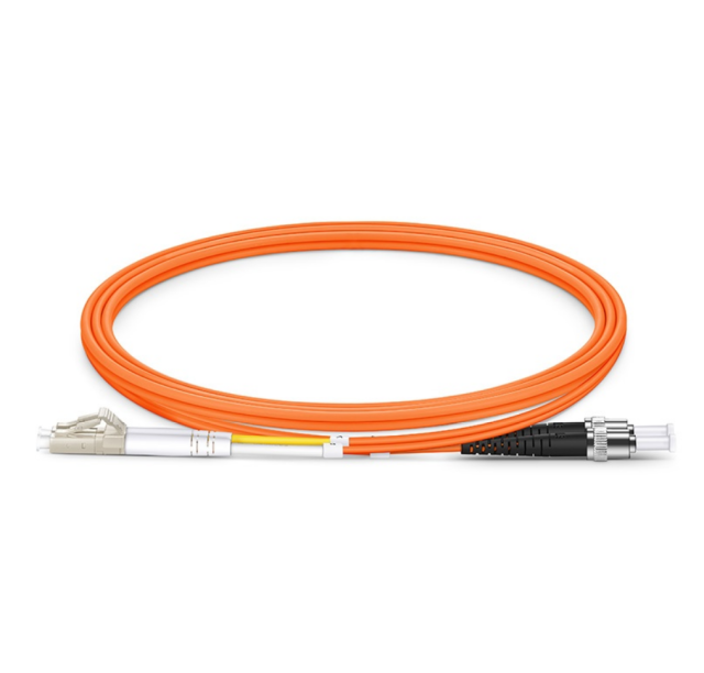 LC/UPC to ST/UPC Duplex OM1/OM2 Multimode 2.0mm Patch Cord 1 meter