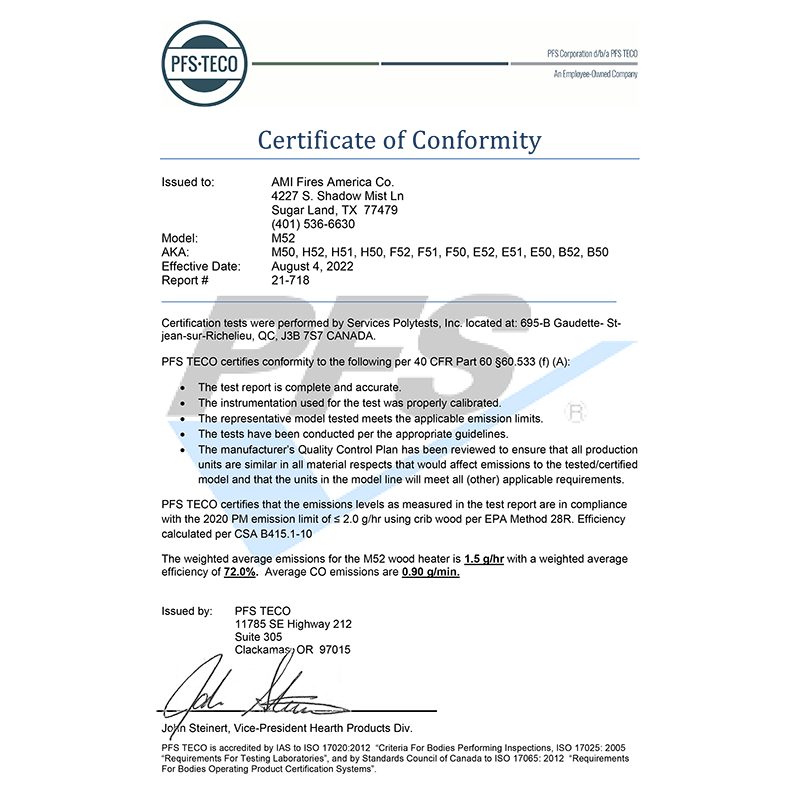 PFS certifacation