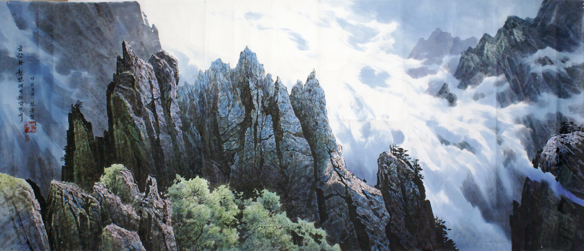 金刚山千仙台的奇岩绝壁－鲜于英