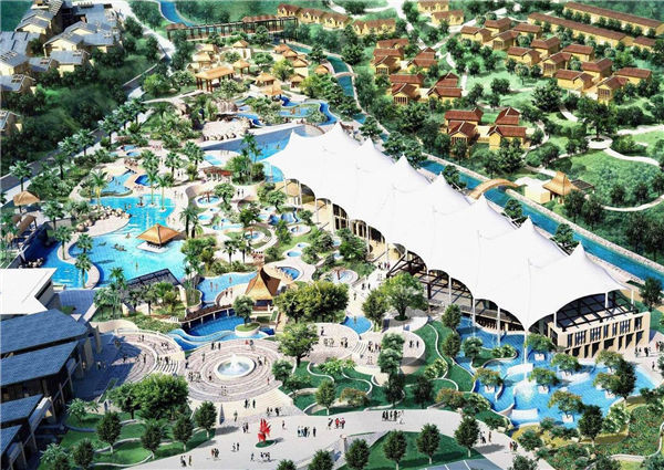 Panlongxia Water World, with its unique natural ecological resource endowments such as mountains, water, and forests, has successfully developed warrior rafting, waterfall sightseeing, canyon drinking, the country’s largest group of waterwheels, the country’s most scenic mountain-top wooden house resort, Eco-leisure tourism products such as the Kingdom Hotel of Yicao Wooden House, Panlong Paradise Resort Hotel, Zipline, Forest Water World, etc.