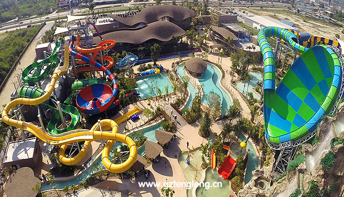 What equipment are common water parks?