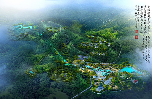 Chongqing Guangpu Ecological Tourism Resort covers an area of 1,500 acres and has an investment of about 50 million yuan. It is a comprehensive large-scale tourism resort area integrating forest resort hotels, water parks, agricultural leisure and sightseeing, playgrounds, hot spring health, and agricultural sightseeing.