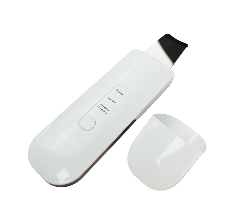 Professional beauty care peeling facial spatula with spray function ultrasonic skin scrubber