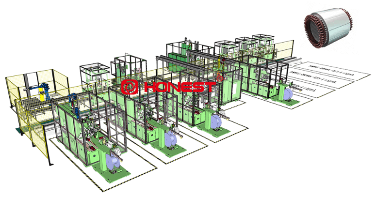 hairpin motor assembly line