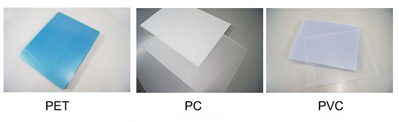 Comparison chart of PET, PC, PVC and TPU films - Graphic Overlay Design for different scenarios