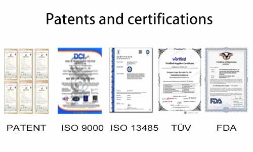 Patents and certifications