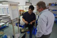 Quality inspectors are checking the appearance