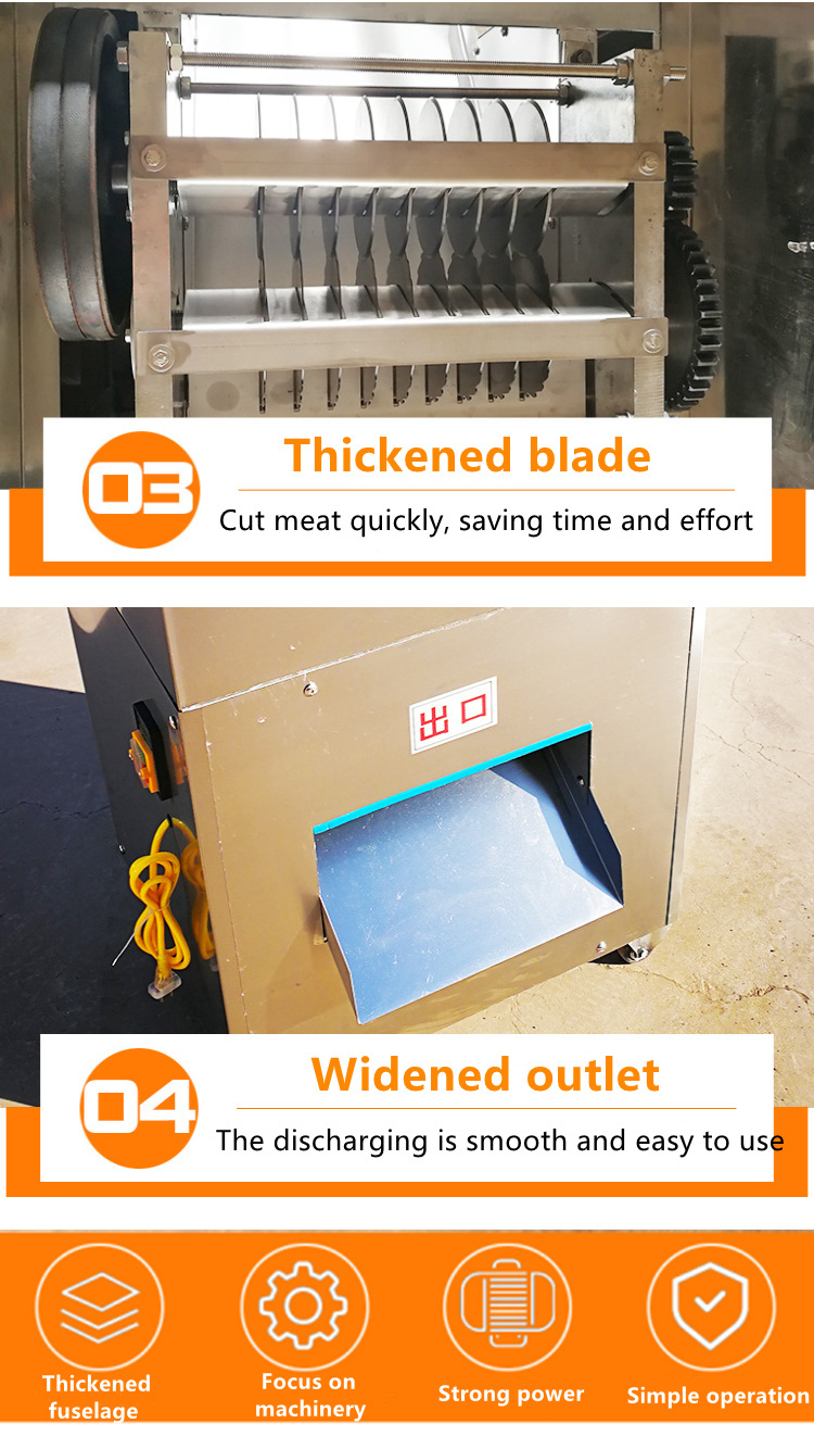 Secondary form meat cutting machine
